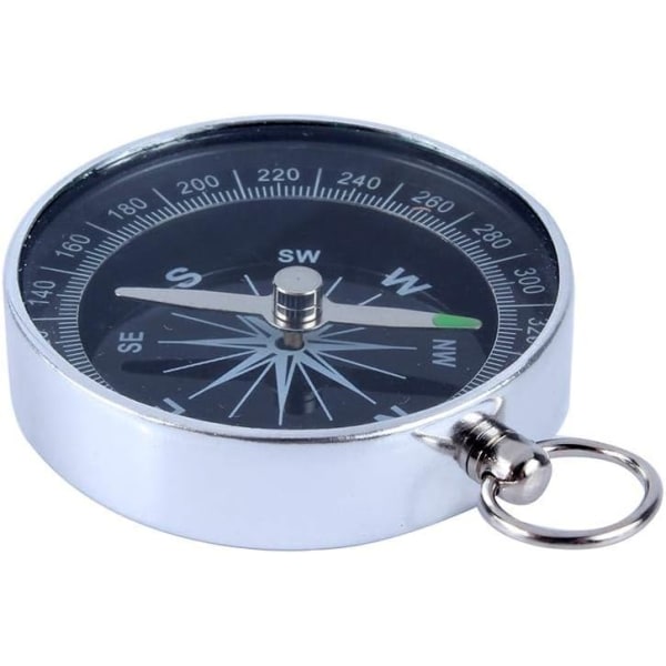 Kompass Bärbar metallficka Kompass Exakt vattentät silverkompass för campingvandring utomhus