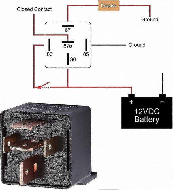 2-pack 12V 80A SPDT-relä med 5 stift Kompatibel med marin och fordonsbruk