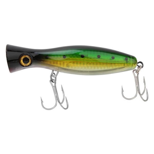 13 cm Kunstig 3D Øye Fiske Agnskjell Sjø Ferskvann Fiske Lokker med Krok (Hvit & Grønn)