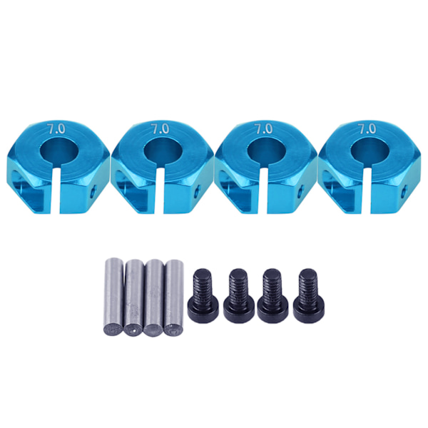 12mm Universal Hjulheks Navadapter for HSP Sakura 1/10 Scale RC Bil (7mm, Blå)