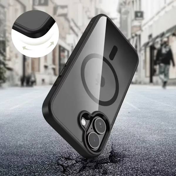 【BEMS】Compatible with iPhone 17 Matte Black Magsafe Case