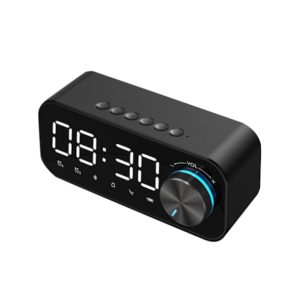 Digitaalinen radioherätyskello Bluetooth-kaiutin kello ajan ja hälytyksen LED-näytöllä ja peilipinnalla työpöydälle