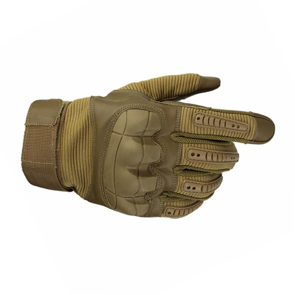 Motorcykelhandsker Hard Knuckle Åndbare Godt greb Anti-skrid Full Finger Powersports Handsker til Lumbering Tung Industri Brun XL