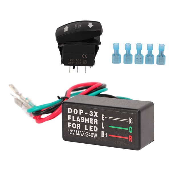 【BEMS】Blinkersvippströmbrytare LED-vippströmbrytare Blinkerbyte Kompatibel med ATV UTV RV Motorcykelbåt 12V