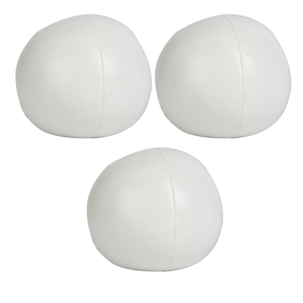 3 st PU Jongleringsbollar Clown Jongleringsboll Set för Nybörjare & Proffs (vit)