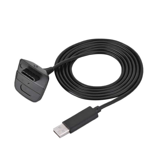 För Microsoft för Xbox 360 trådlös handkontroll USB laddare Snabbladdningskabel (svart)++
