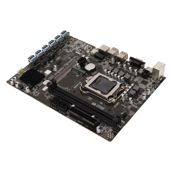 TIMH Mining Mainboard 12 USB3.0 til PCIE-porte LGA1151 Interface Dual Channel 2 DDR4 DIMM 4Pin 24Pin PC Bundkort