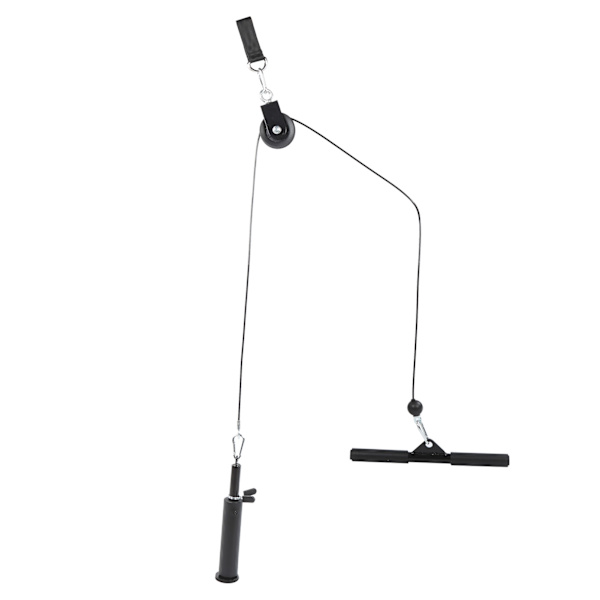 Kuntosalilaitteiden setti: DIY-hihnapyörä tanko triceps-voimaharjoitteluun