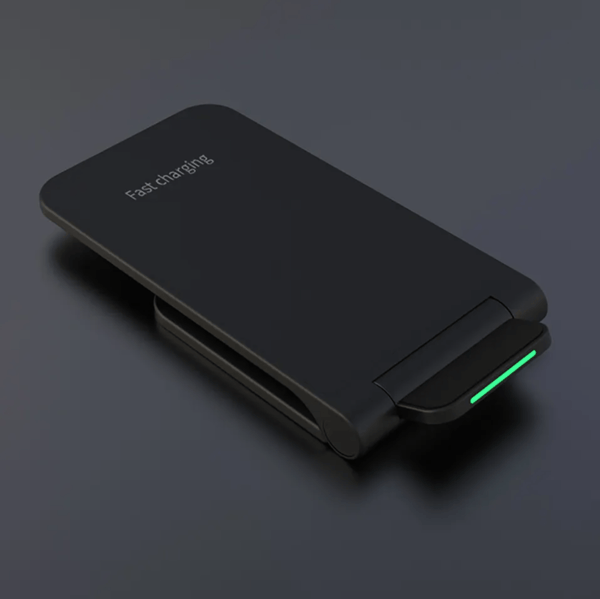 Trådløs lader - SAMSUNG - IPHONE - HURTIGLADING - BØYBAR - Qi svart[BEMS] black
