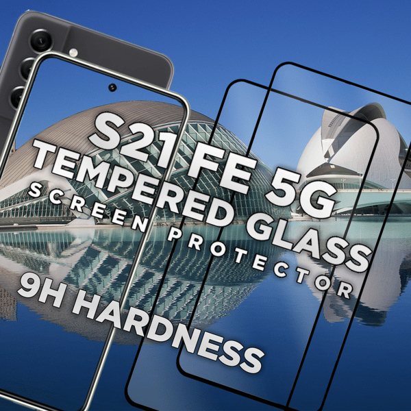 【BEMS】2-pack kompatibel med Samsung S21 FE 5G - 9H härdat glas - Superkvalitet 3D