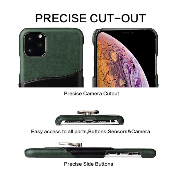 【BEMS】FIERRE SHANN iPhone 11 -nahkakuori - Vihreä