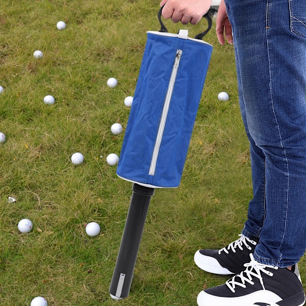 Bærbar Golfballplukker Oppsamlingspose Lomme Skoppe Enhet Oppbevaringspose (blå)