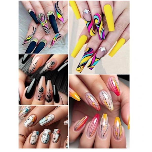 12-pack Nail Art Pen Marker Set - 0.5mm Fine Tip for Precise Design