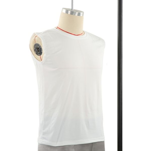TIMH träningslinne för män Ärmlösa muskelskjortor i ren färg för Bodybuilding Gym TrainingWhite XL