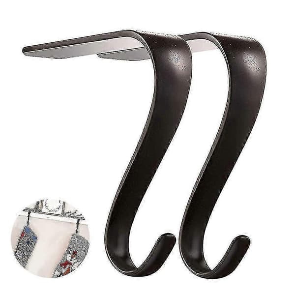 Julestrømpeholder Metallkrok for Peishylle (2 stk) - JA Black