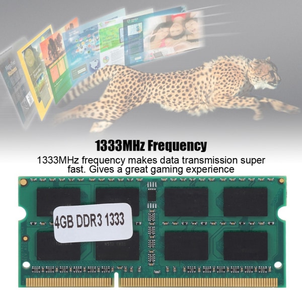 DDR3 4GB 1333MHz Notebook DDR3-minne Snabb dataöverföring RAM DDR3 4GB för Intel++