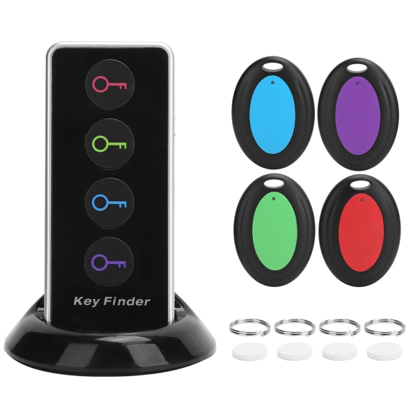 TIMH 1 in 4 Wireless Key Finder Fjernkontroll Lyd Alarm Locator AntiLost Reminder