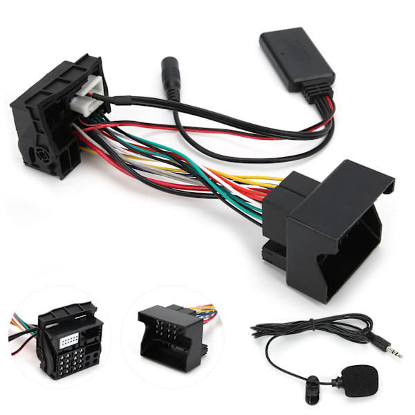 12-pinners Bluetooth AUX-IN-kabel Stereo lydadapter med mikrofon Passer til Peugeot 207 307 407 308
