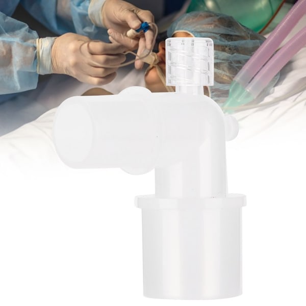 L-formet plastikslangetilslutning Åndedrætsslangetilslutningsadapter til ventilationsrør++/
