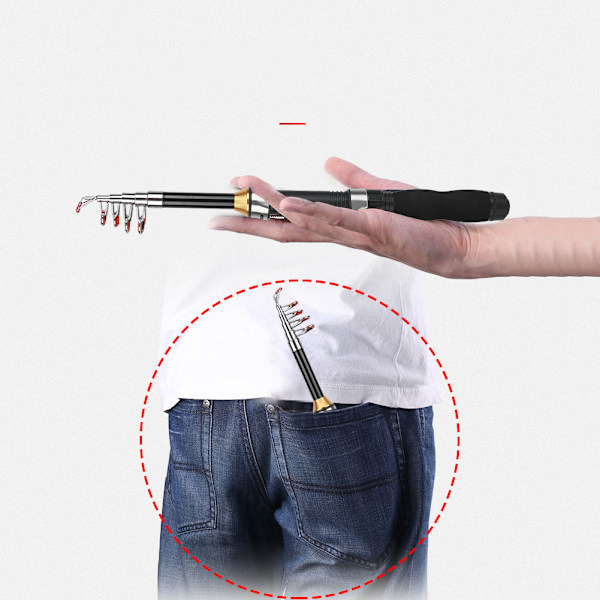 Pieni Merivava Portable Lyhyt Vava Jääkalastusvava Mini Merikalastustyökalut 28049-100 (1.2M)
