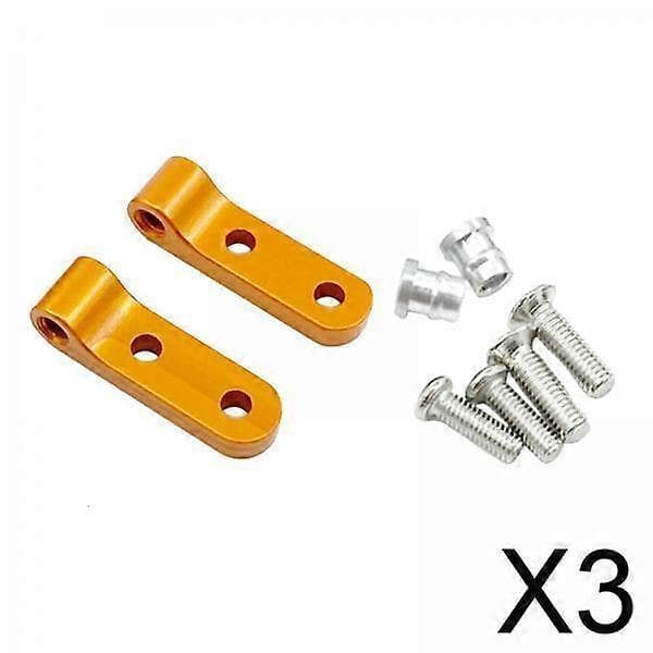 2x bakre støtdemperfester passer Kompatibel med WPL D12 D42 1/10 lastebil bil DIY deler gull 3 Pcs