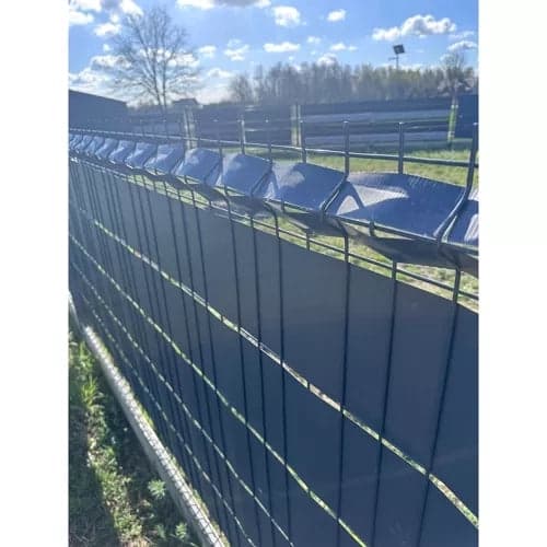 Gjerdebånd PVC antrasitt 4,75x3500 cm 450 g/m² inkl. 25 klemmer