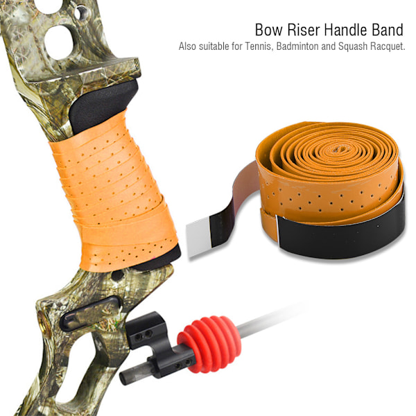 Pilarmsvettband för bågens upphöjning, grepptejp, halkfri, elastisk (Orange)