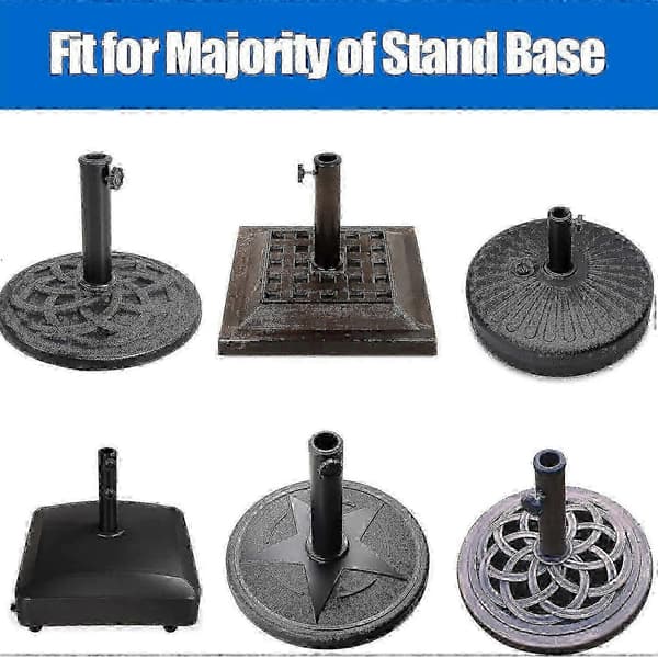 st paraplystativ, hullring, plugg, beskyttelse og lokk, paraplystativ, reservedeler, stativbase, stabilisator, svart SZBUM1687