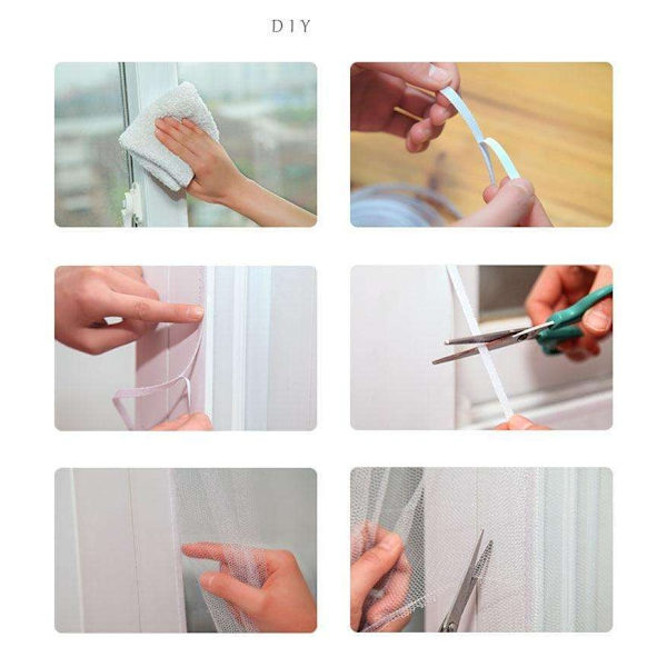 Mosquito Net / Insect Net for Windows - 130x150cm - Cuttable - Mosquito Vit white