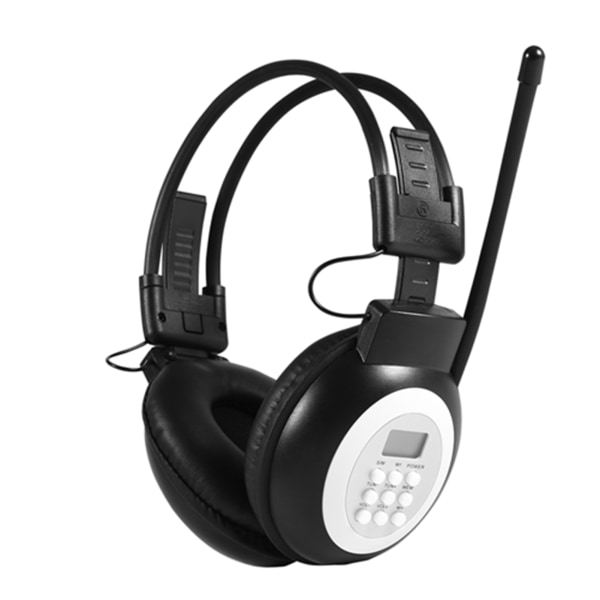 Over Ear Sammenleggbare trådløse hodetelefoner med støyreduksjon HiFi-hodesett FM-radio med LCD++