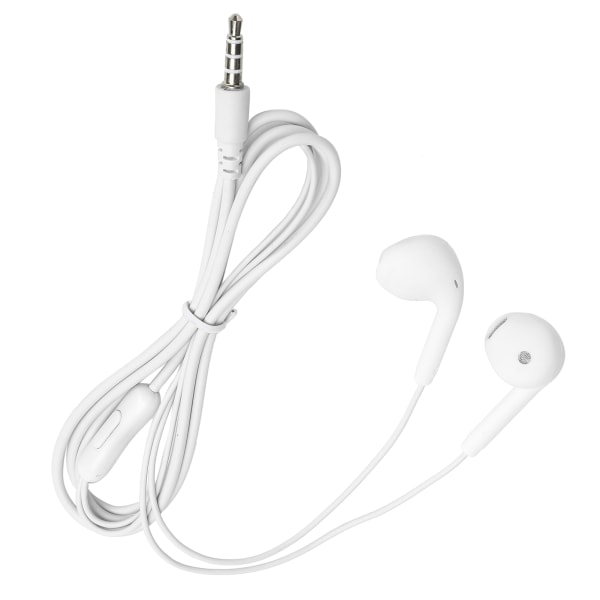 U19 trådanslutna hörlurar Universal 3,5 mm HiFi Music Headphones WireControlled för mobiltelefon (Vit) 0,0