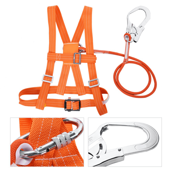 6 typer Utomhus justerbar klättersele Säkerhetsbälte Räddningsrep Aerial Work Stort spänne 3m//+
