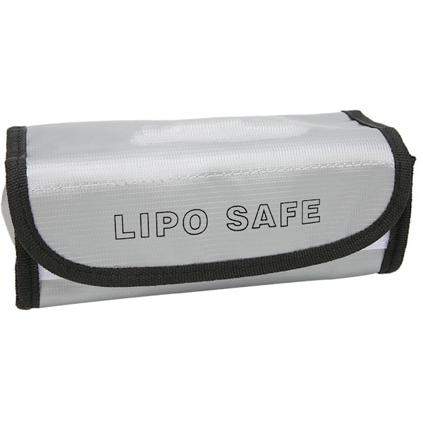 High Tech Lithium Polymer Battery Fireproof and Explosion Proof Safety Bag 190x75x80mm(Silver)