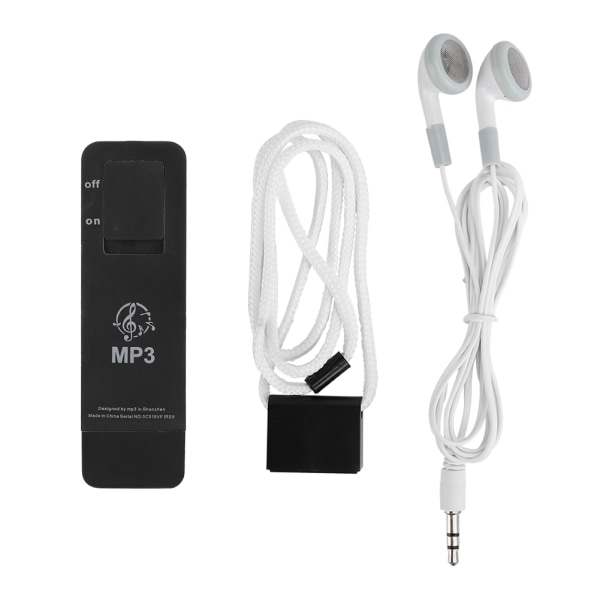Bärbar Mini MP3-musikspelare Förlustfri sportspelare Stöd för 32GB minneskort++