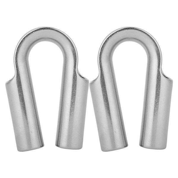 304 Rustfrit Stål Rør Thimble Til Vindespiltov Bådudstyr (6mm 2 stk)