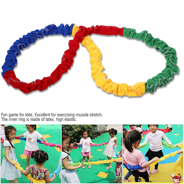 Utomhus Sportleksak Elastiskt Rep Gummi Band Cirkel Löpning Push Spel Sensorisk Integration