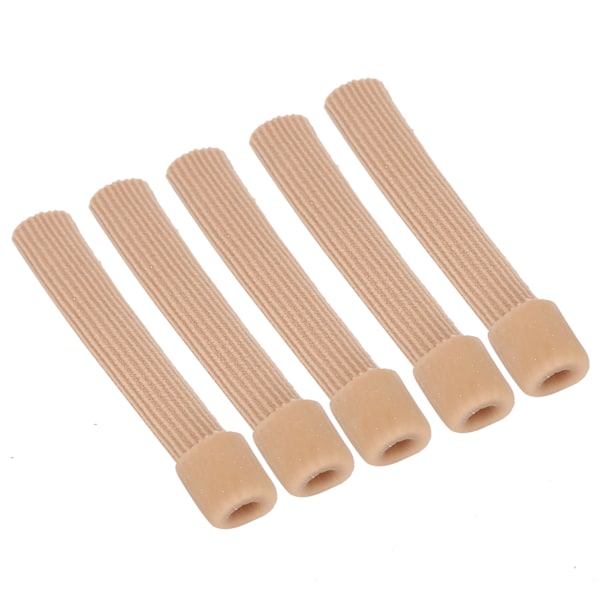 5 st Finger Toe Tube Tåhylsa Separator Pedikyr Hårdhud PU Gel Elastisk Tyg Tåskydd TubeS (15 x 2cm / 5.9 x 0.8in)