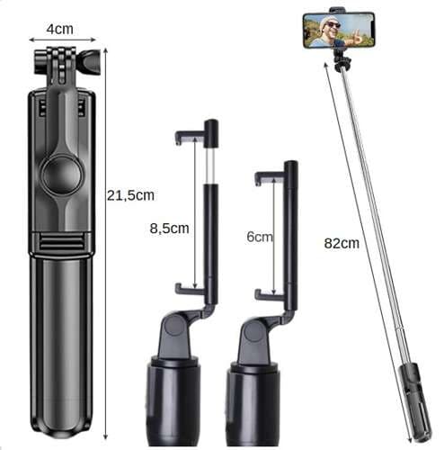 Selfiekeppi 2-in-1-mobiiliteline kaukosäätimellä