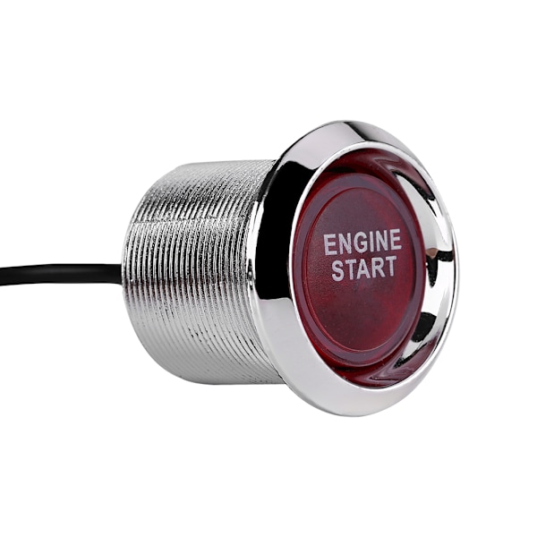 Universal 12V Bilmotor Startknap Tænding Starter Rød LED