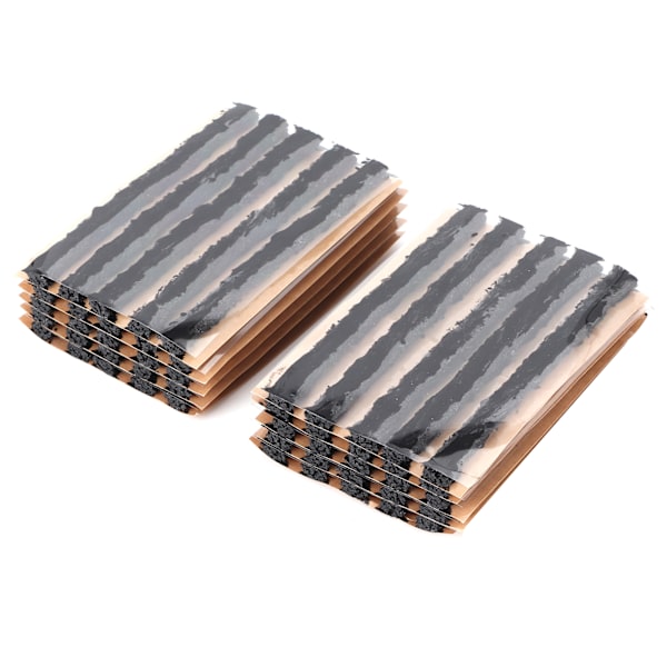 50 stk 100x6mm Dekk Reparasjonsplugg Slangefri Dekk Gummi Tetningsstripe Punktering Reparasjonsverktøy for Bil Motorsykkel Svart