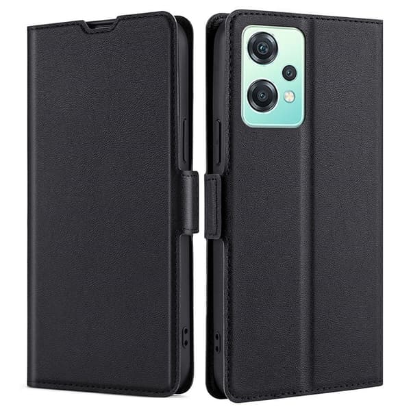 OnePlus Nord CE 2 Lite 5G PU-læderkortholderetui - Sort Svart black