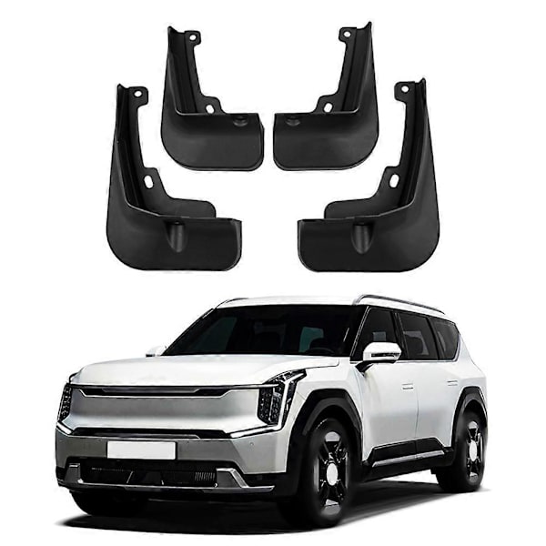 【BEMS】4pcs Car Mud Flaps Compatible with Kia EV9 2023+ Mudguards Splash Guard Flap Splash Flaps Accessories Black