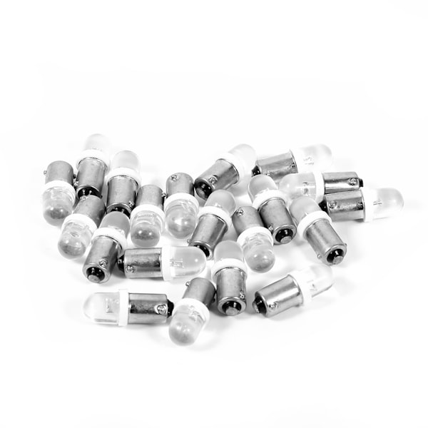 20 st T11 T4W BA9S H6W 1895 Konvex 1LED Bil LED Vit Instrumentbräda Ljuslampa