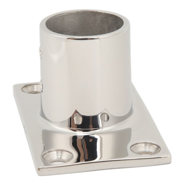 【BEMS】Båt ledstång montering rektangulär bas Silver Robust rostskyddad båtdäck ledstång rektangulär bas Kompatibel med båt marin Yacht 90°32MM/1.3in