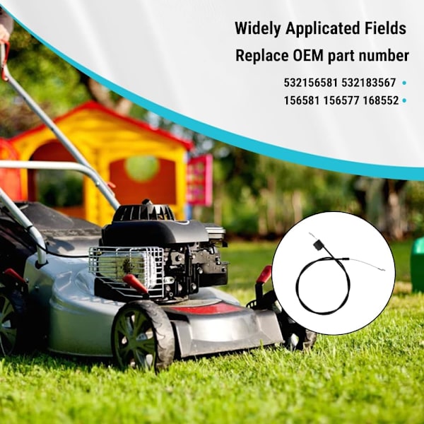 【BEMS】Throttle Cable Compatible with Lawn Mower, Z-Bend on End Engine Zone Control Cable Replacement, Universal Lawn Mower Accessories (135cm)