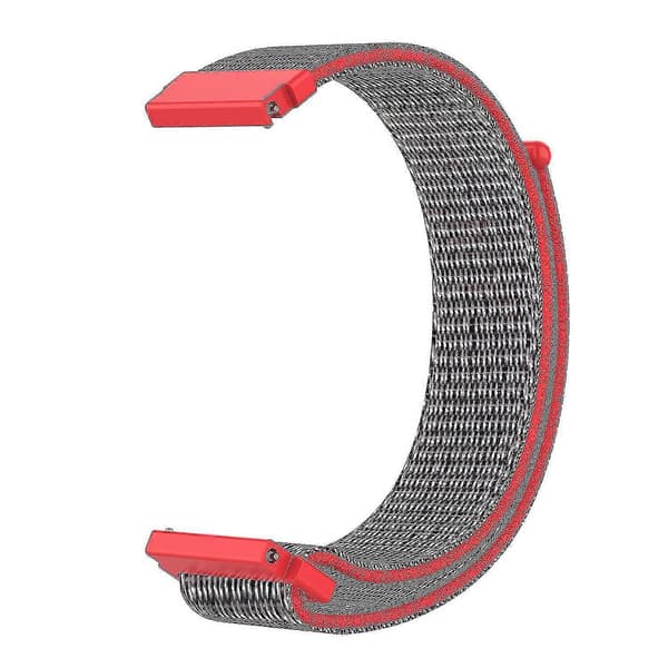 Til Garmin Forerunner 265s / 255s / Venu 2s rem 18mm universel justerbar nylon urrem - orange Blue Red