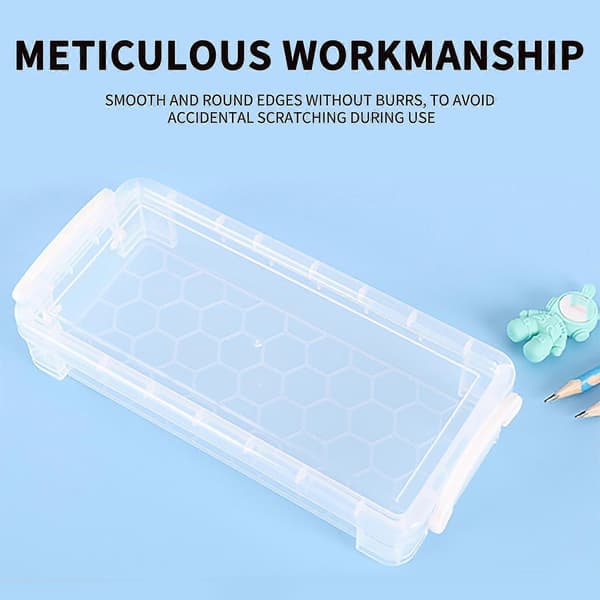 Skolmaterial Pennfodral, Transparent Plastpennfodral Plast