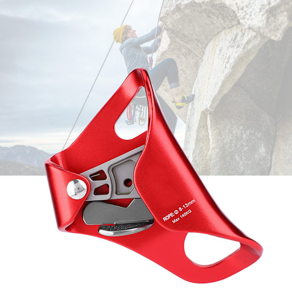 Vuorikiipeilyrinnanousulaite Rappelling-varuste köysikiinnike 8-13mm (Punainen)