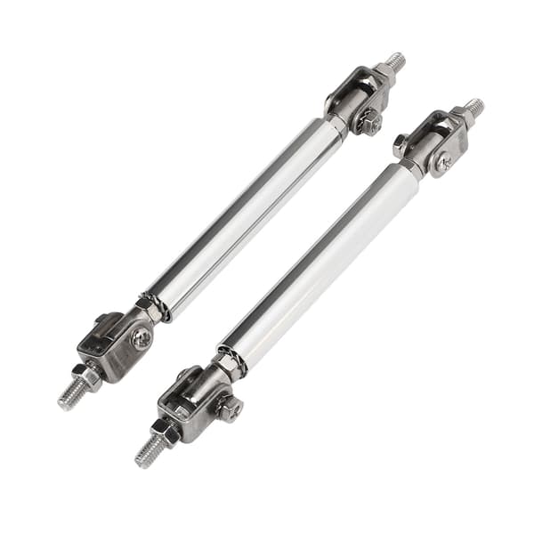 【BEMS】2 st Splitter Strut Stavar 7,5cm Justerbar Bumper Protector Lip Rod Splitter Silver Universal Kompatibel med Bil