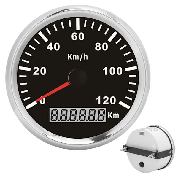 3‑3/8in fordonshastighetsmätare 0‑120 km/h med GPS-pulssignal 9‑32VDC för båtmotorcykel
